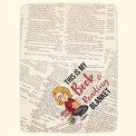 This Is My Book Reading Blanket - Cartoon Version - Personalized Blanket Big Size - Image 3