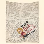 This Is My Book Reading Blanket - Cartoon Version - Personalized Blanket Big Size