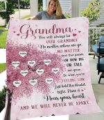 We Will Never Be Apart Grandma - Personalized Blanket - Birthday Mother's Day Gift For Mom, Grandma, Nana Big Size - Image 2