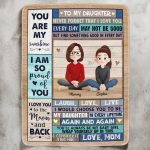 You're My Daughter - Personalized Blanket Big Size - Image 2
